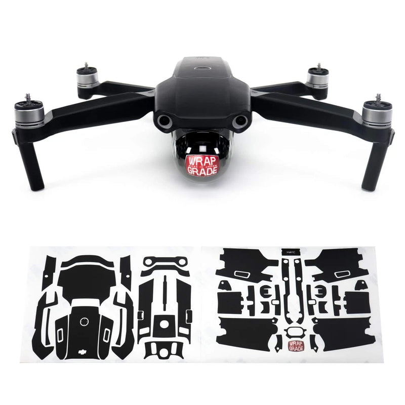 Stealth black drone skin sticker set with cutout decals for drone body