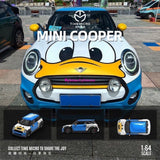 TM 1:64 Duck Mini Cooper Figure Sport Model Diecast Metal Car