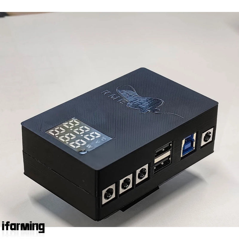 Black USB3.0 Astronomical Power Supply Management Box 2xDC Input & 6x DC Output