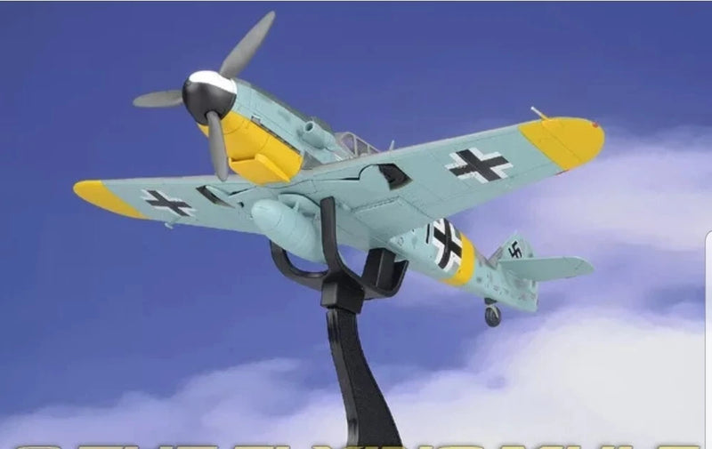 1:48 Messerschmitt BF 109G-6 model aircraft with light blue and yellow markings