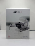 Drone box showing DJI Mini 4K with front camera and 3-axis gimbal