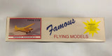 Famous Flying Models Piper Cub 1/19 Scale 22?? Span Vintage Rubber Powered Kit