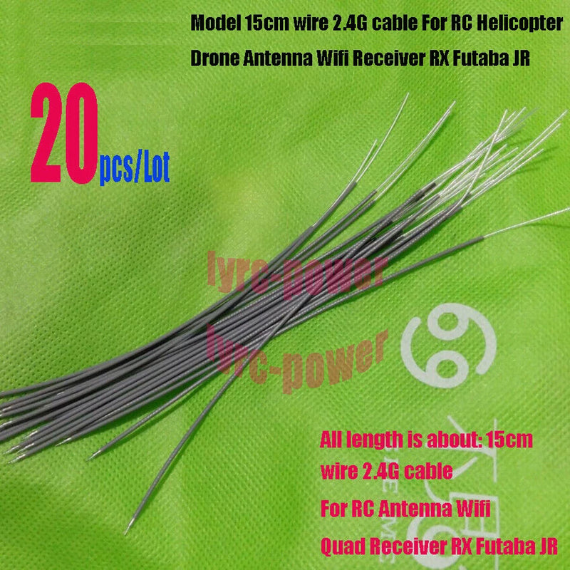 20Pcs RC Model 15cm wire 2.4G cable For Drone Antenna Wifi Receiver RX Futaba JR