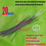20Pcs RC Model 15cm wire 2.4G cable For Drone Antenna Wifi Receiver RX Futaba JR