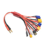 MEIVIFPV RC Battery Charger Adapter Leads 10 in 1 11.8 inches, Red/Black Battery