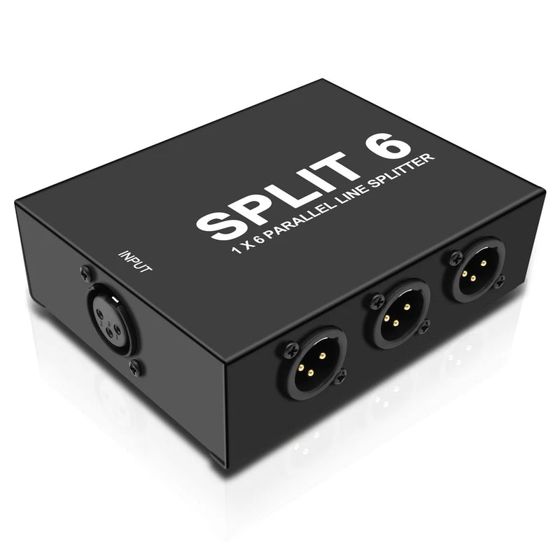 XLR Splitter Mic Splitter Box 1-IN-6-OUT/6-IN-1-OUT 1 Female to 6 Male XLR Co...