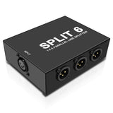XLR Splitter Mic Splitter Box 1-IN-6-OUT/6-IN-1-OUT 1 Female to 6 Male XLR Co...