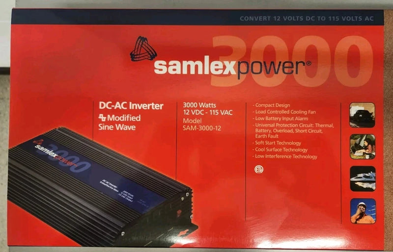 Samlex Power SAM-3000-12 3000W Modified Sine Wave Power Inverter
