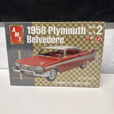 AMT 1958 Plymouth Belvedere 1/25 Scale Model Kit #31927 ¨C Factory Sealed 2002