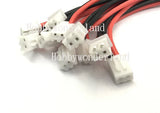 JST-XH 2Pin 3.7v LiPO battery balance charger 1s silicone 22AWG 10cm wire x 10
