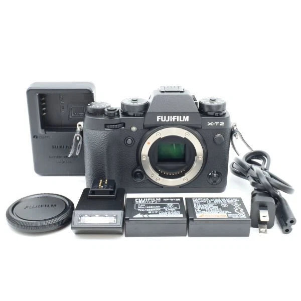 1,189 shots. Includes flash (FE-X8) and spare battery. MINT FUJIFILM X-T2 Body B
