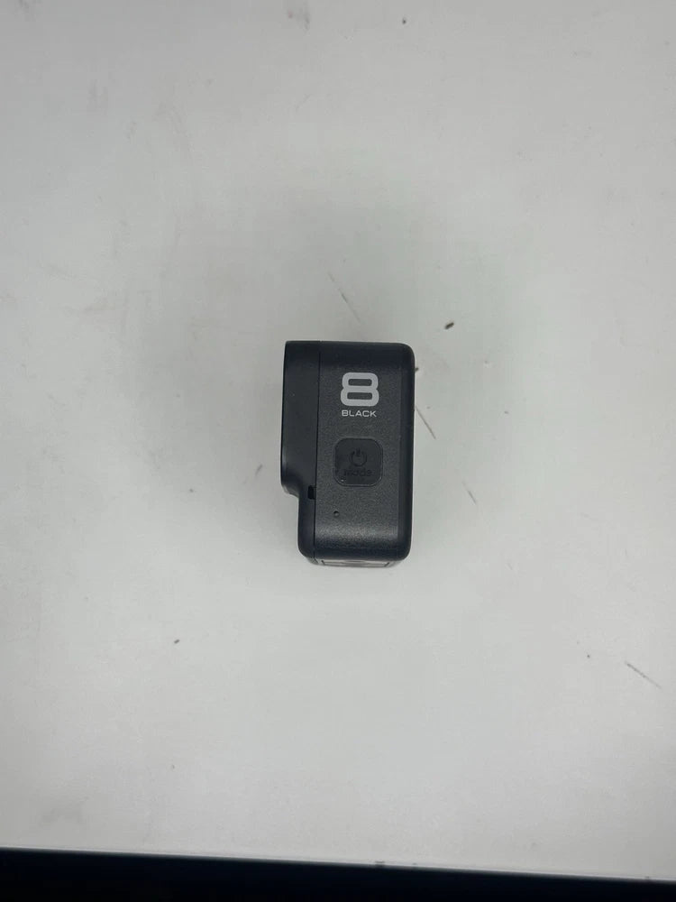 GoPro HERO8 Black action camera, front view with “8 BLACK” marking