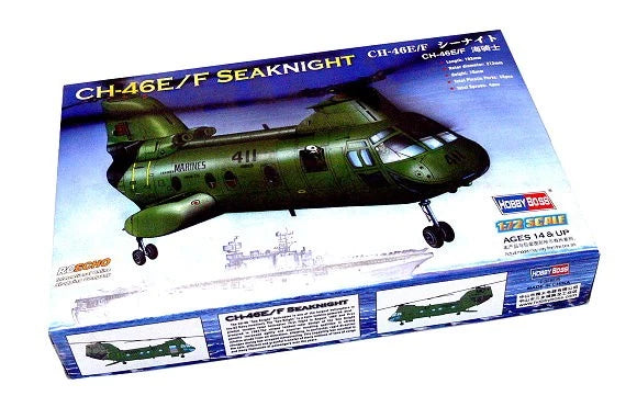 Aircraft model kit box for CH-46E/F Seaknight, 1/72 scale, HOBBYBOSS 87223