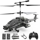 DEERC RC Helicopter, Plane for Kids and Adults, Standard Size, Black