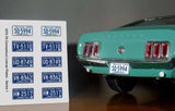 1975 - 1979 CONNECTICUT miniature LICENSE PLATES for 1/25 scale MODEL CARS¡ªREAD