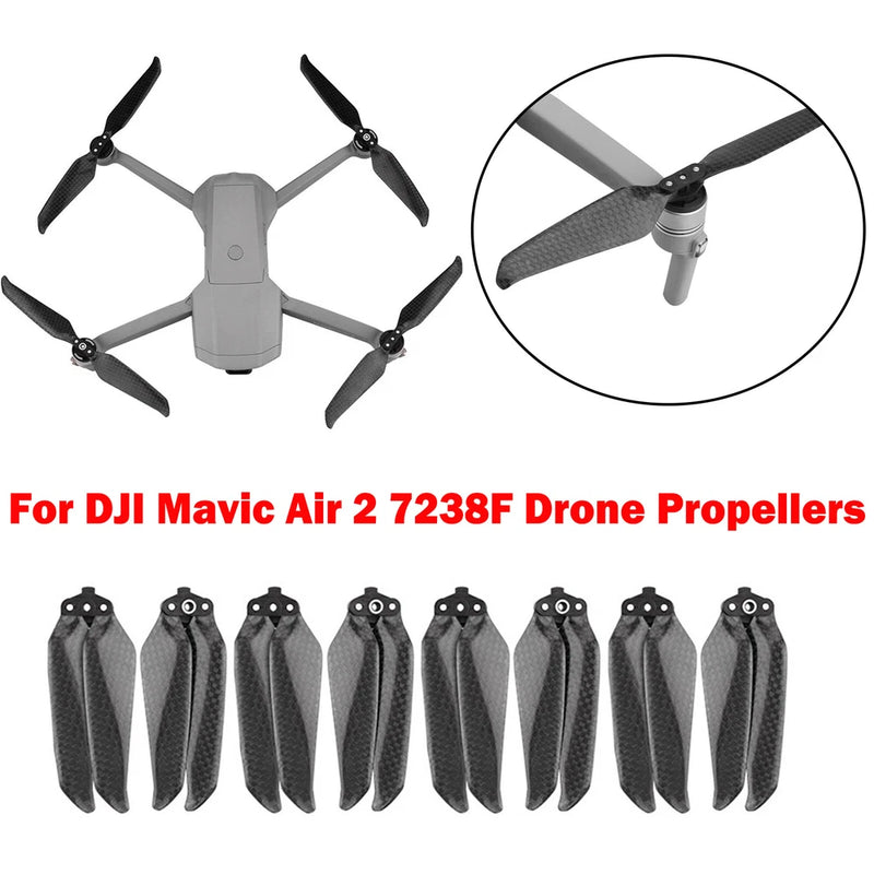 For DJI Mavic Air 2 7238F Drone Carbon Fiber Lownoise Foldable Propeller 8/4/2PC