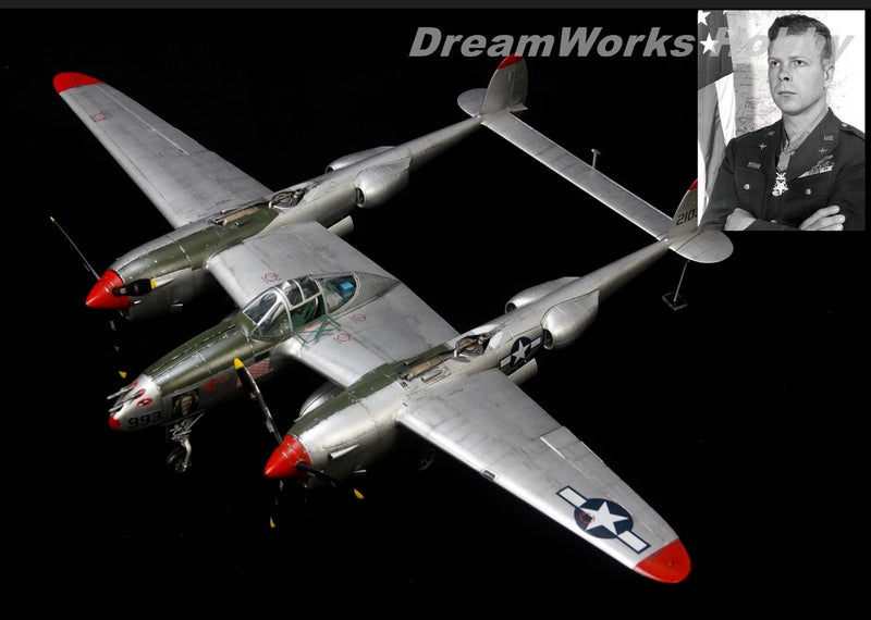 Award Winner Built 1/32 P-38J Lightning US WW2 Top Ace Dick Bong +Decal +PE Set