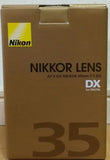 Nikon AF-S DX Nikkor 35mm f/1.8G Prime Lens Very Good Standard Camera JP
