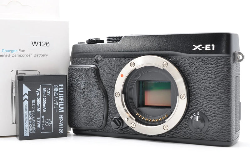 Near Mint Fujifilm Fuji X Series X-E1 16.3MP Digital SLR Body Camera Black