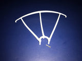 RC quadcopter blade guard frame with mounting screw, white protective cover