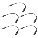 5 Pcs Tip Adapter Converter 5.5x2.1mm to 5.5x2.5mm 17cm DC Power Connect