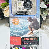 Sports Cam 1080P Full HD 1.5" Screen Waterproof 30M Camera Silver NEW OPEN BOX