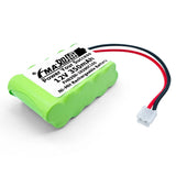 Green Ni-MH rechargeable battery pack with red/black wires and white connector