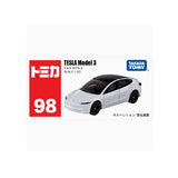 Takara Tomy Tomica 98 TESLA Model 3 White Diecast Mode Toy Car New in Box 2025