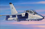 1:48 military jet airplane model kit, light gray trainer with dark blue underside
