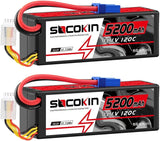 3S 5200mAh Lipo Battery 11.1V EC5 Connector Lipo Battery for RC Car Losi RC