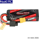 Gens Ace 222S60X76GT Gens ace 2200mAh 2S 60C 7.4V HardCase G-tech LiPo Battery Battery