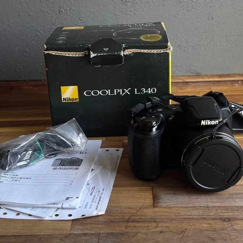 NIKON COOLPIX L340 CCD Bridge SLR Old Compact Digital Camera