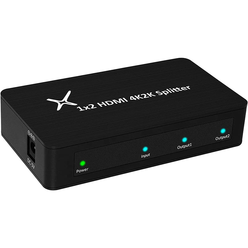 Bytecc XtremPro HDMI Splitter Slim 1x2 Ports, 1 Input 2 Output Aluminum Splitter