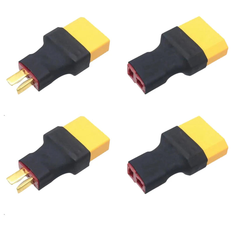 2 Pairs XT90 to T-Plug Connector RC Male Female Adapter for Car Plane Lipo ESC Battery