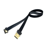 90D Down Angled FPV Micro HDMI  Male to HDTV  Male FPC Flat Cable 1080P