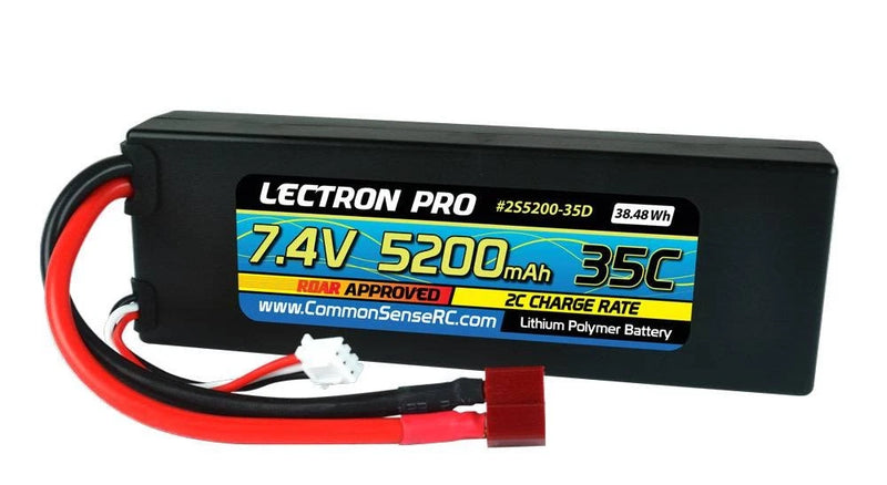 LECTRON PRO 2S LIPO 7.4V 5200MAH 35C BATTERY: DEANS Battery