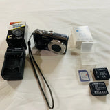 Panasonic LUMIX DMC-TZ2 6.0-MP 10x ZM BAD SENSOR Camera+2 Btrys+Chgr+1GB