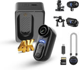 4K Mini Wearable Body Camera - 128GB Magnetic Thumb-Size Action Cam, 6-Axis Stab