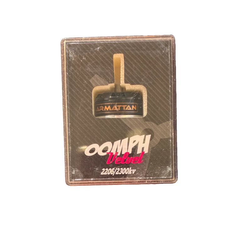 Armattan Oomph drone motor packaging, 2206/2300kv labeled on clear sleeve