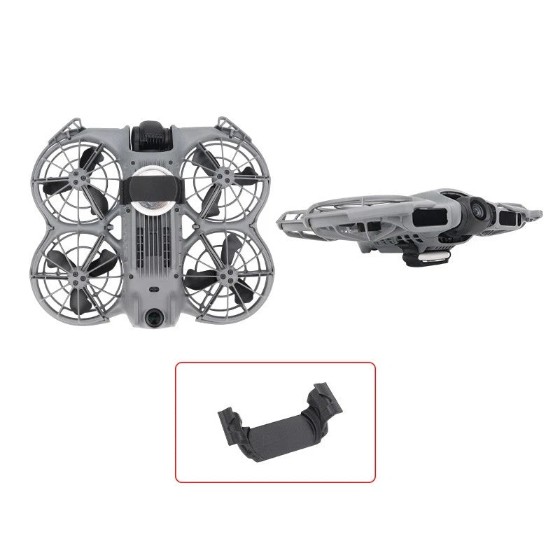Black AirTag bracket mount holder, curved clip for drone installation