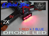 LED DRONE BAR 1*BLUE 1*RED 1SET FRONT/BACK DIY 5V 3528 BRIGHT 3LED 3D PRINTED BK