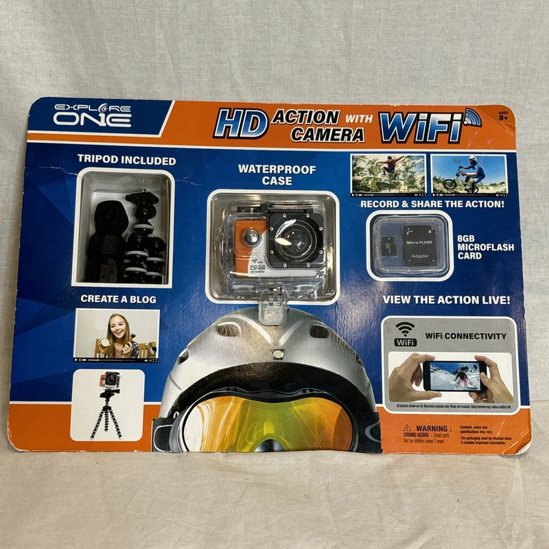 BRESSER Explore One WiFi HD Action Camera w/Accessories 2450002-Brand New Sealed