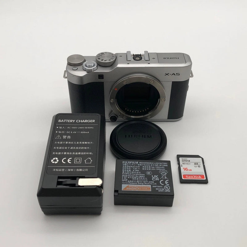 Fujifilm X-A5 Silver Mirrorless Digital Camera Body