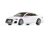 JKM 1:64 White S8 L D5 Luxury Sedan Sports Model Diecast Metal Car