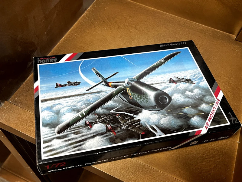 Special Hobby Blohm Voss P.211 plastic model airplane kit box art, 1/72 scale