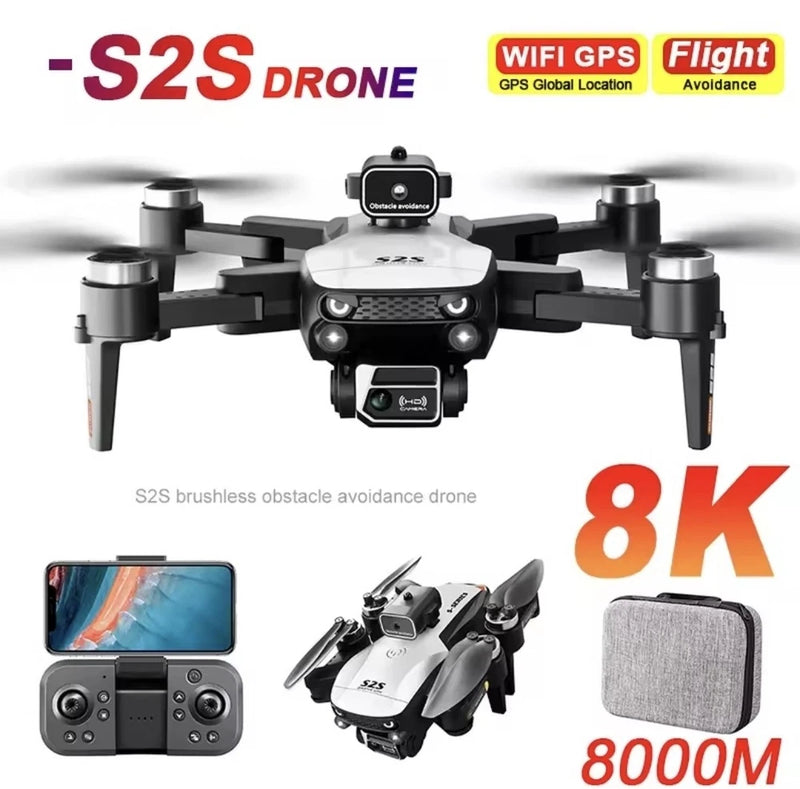 ?S2S Mini Drone 8K HD Dual Camera Brushless Motor Quadcopter Obstacle Avoidance