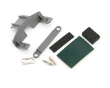 Traxxas Genuine gray RC battery hold-down bracket with mounting hardware and foam pads