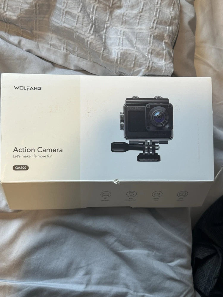 WOLFANG Action Camera 4K 24MP WiFi GA200, 40M Waterproof Underwater Camera