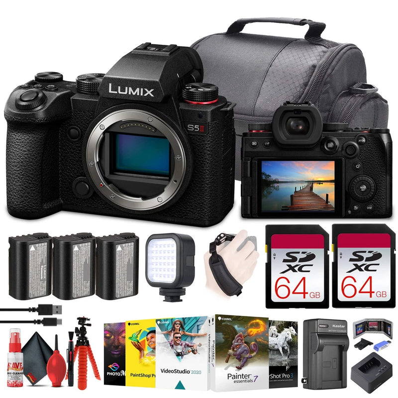 Panasonic Lumix S5 II Mirrorless Camera + 2 x 64GB Memory Card + Corel Photo