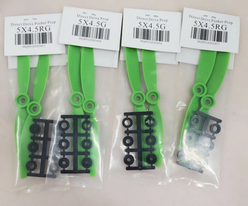 HQ Prop Green  5x4.5  4CW/4CCW DD  2 Blade Propeller PACK WITH 8 PROPS US SELLER